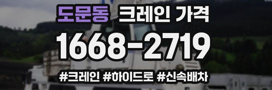 도문동 크레인 가격