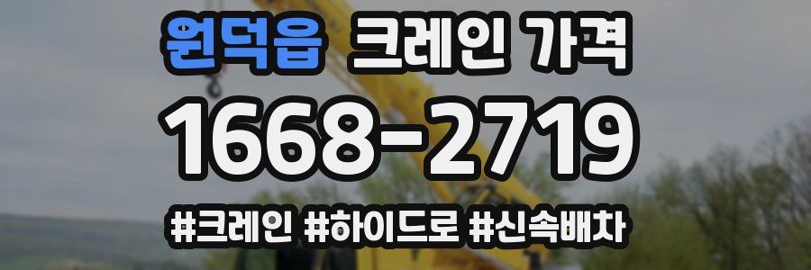 원덕읍 크레인 가격