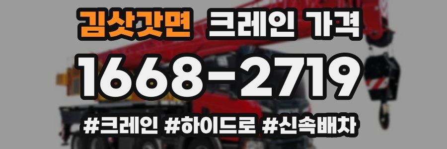 김삿갓면 크레인 가격