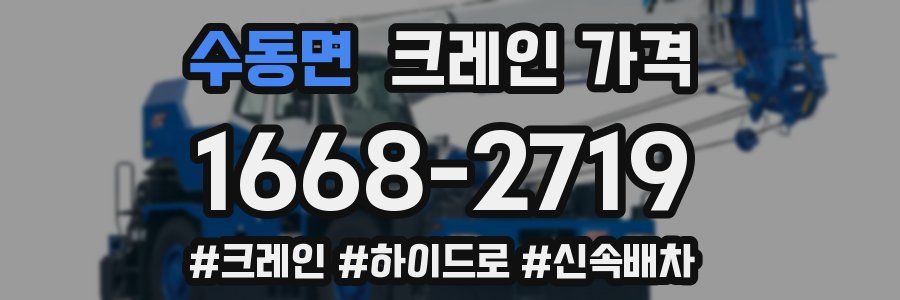 수동면 크레인 가격
