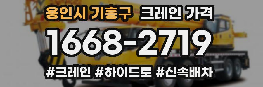 용인시 기흥구 크레인 가격