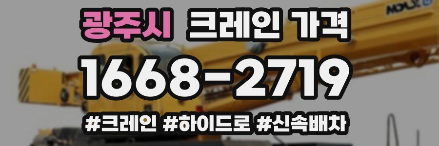 광주시 크레인 가격