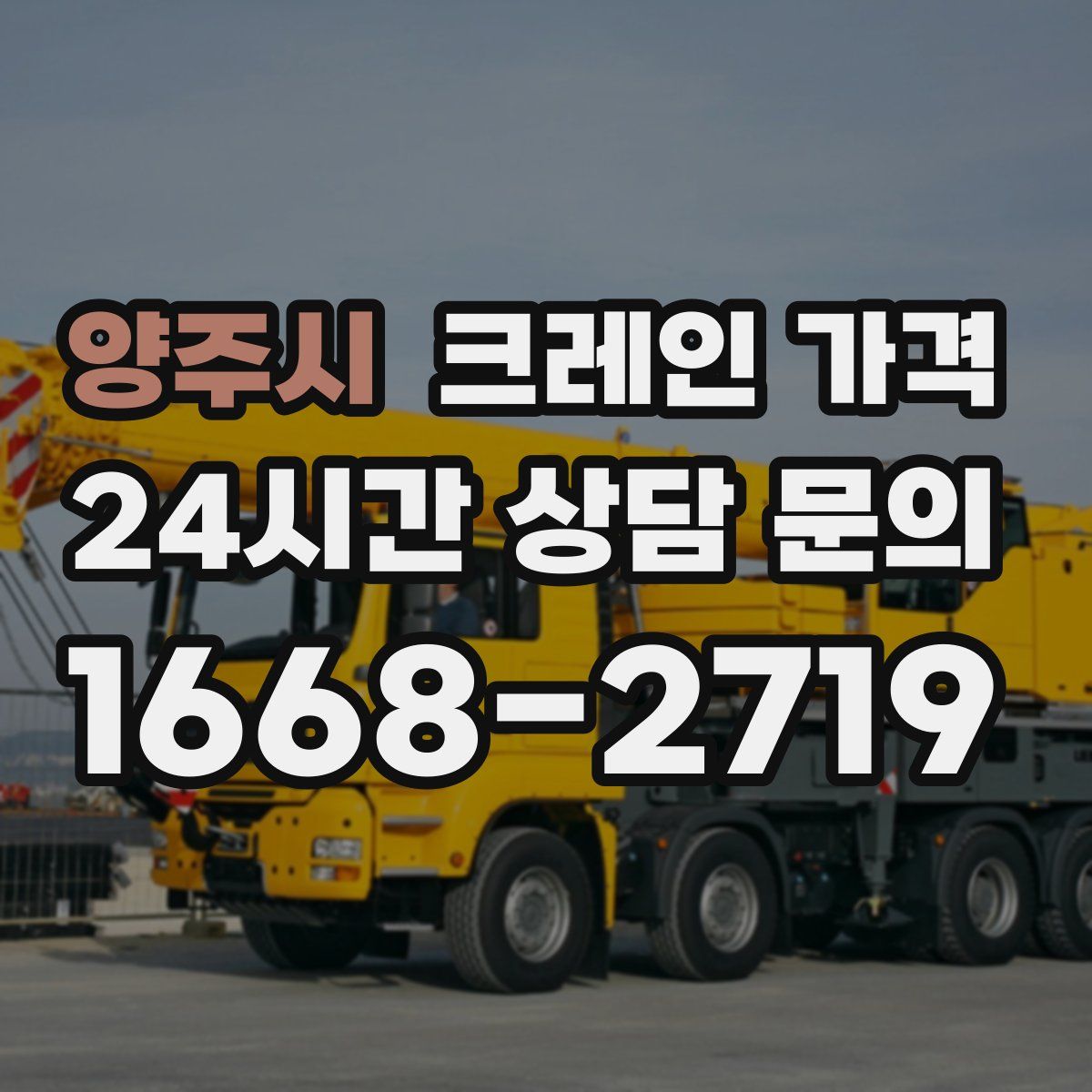 양주시 크레인 가격