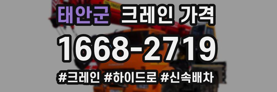 태안군 크레인 가격
