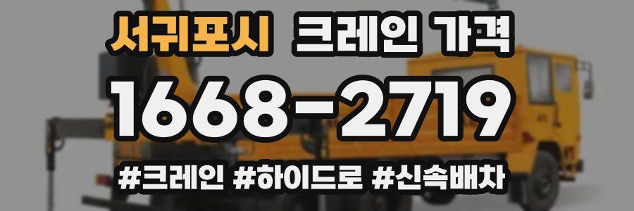 서귀포시 크레인 가격