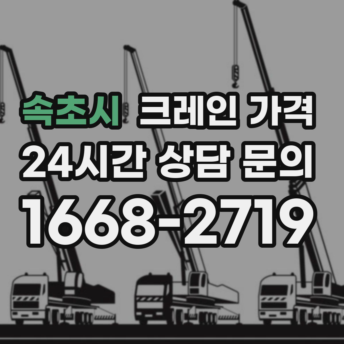 속초시 크레인 가격