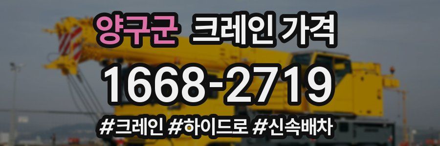 양구군 크레인 가격