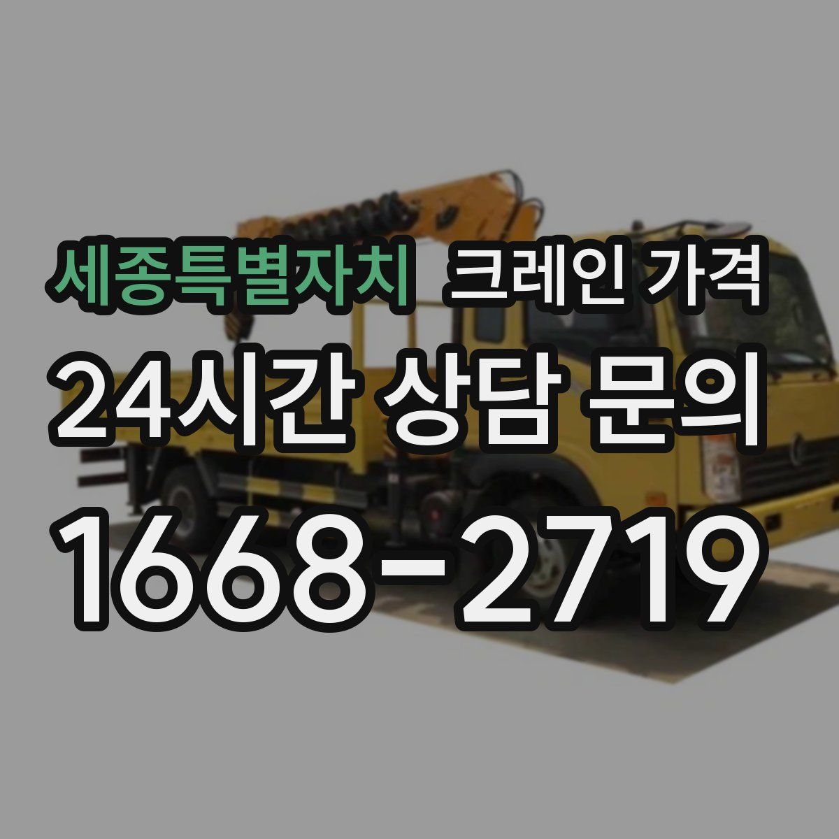 세종특별자치 크레인 가격