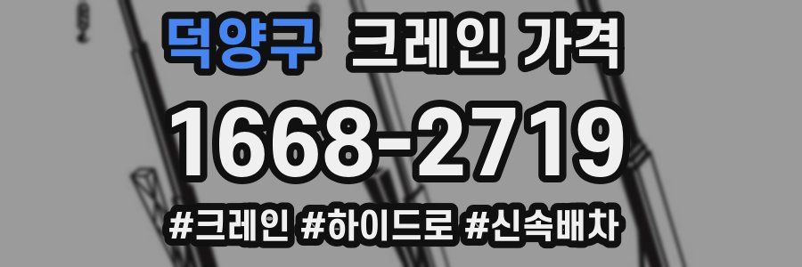 덕양구 크레인 가격