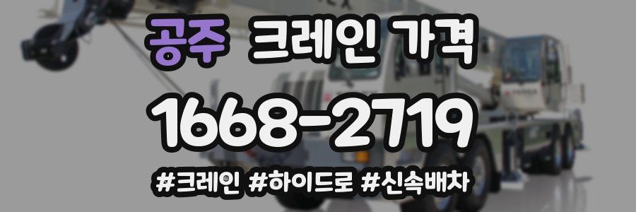 공주 크레인 가격