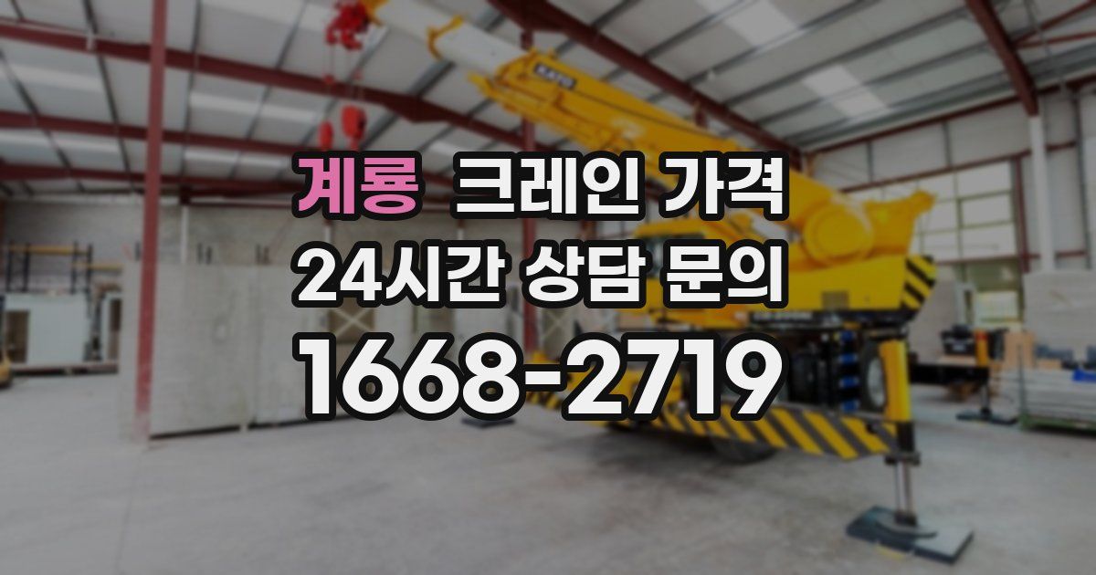 계룡 크레인 가격