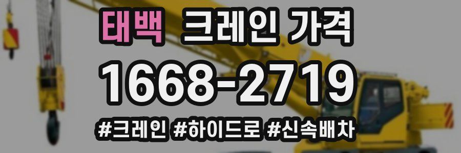 태백 크레인 가격