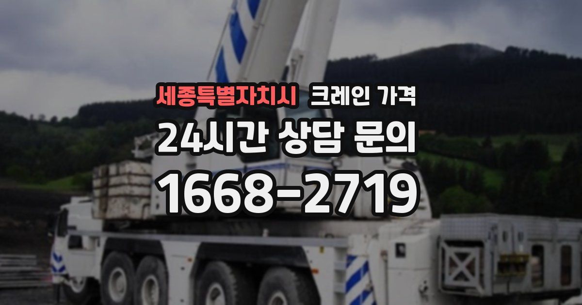 세종특별자치시 크레인 가격