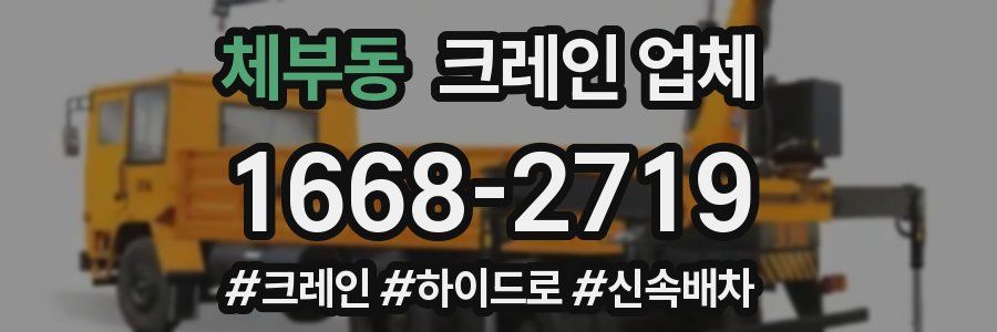 체부동 크레인 업체