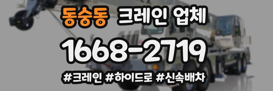 동숭동 크레인 업체