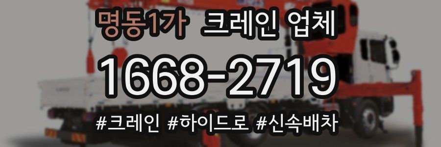 명동1가 크레인 업체