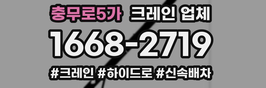 충무로5가 크레인 업체