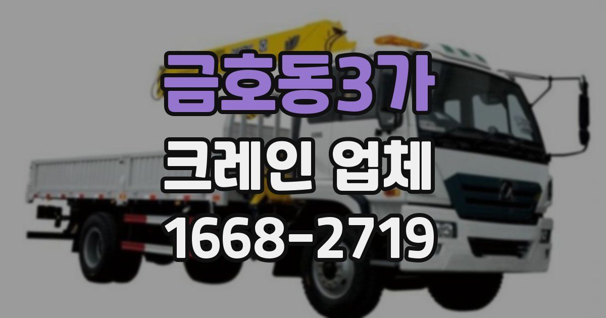 금호동3가 크레인 업체