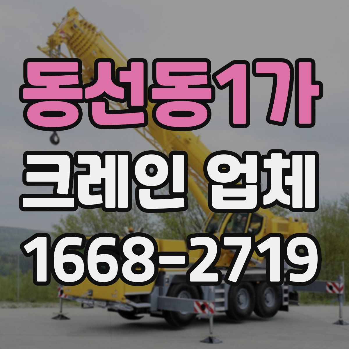동선동1가 크레인 업체