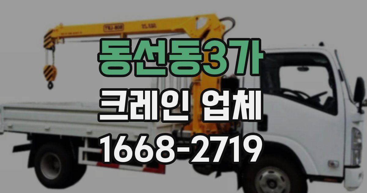 동선동3가 크레인 업체