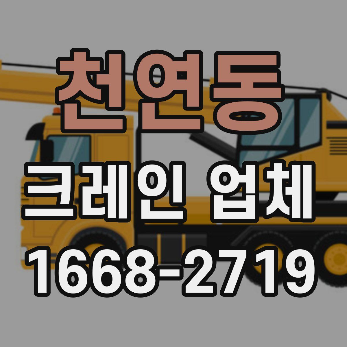 천연동 크레인 업체