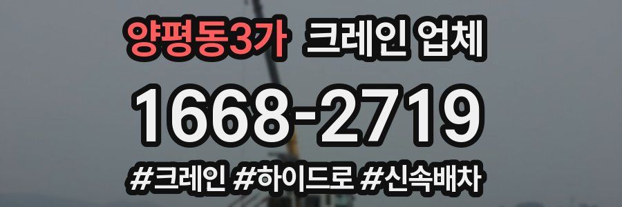 양평동3가 크레인 업체