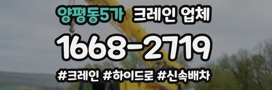 양평동5가 크레인 업체