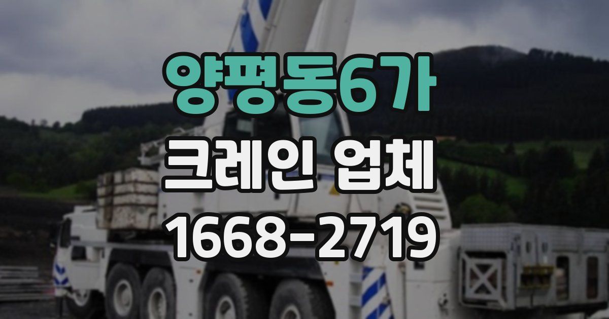 양평동6가 크레인 업체