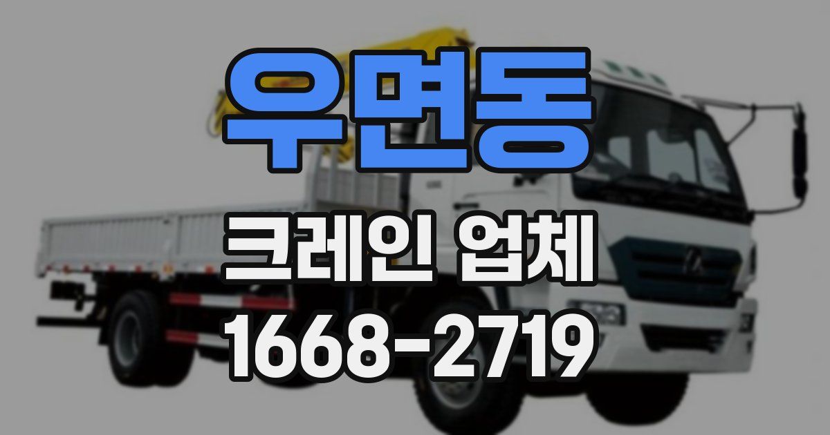 우면동 크레인 업체
