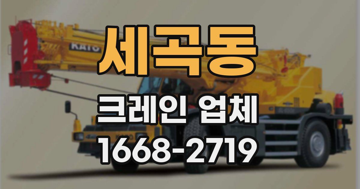 세곡동 크레인 업체