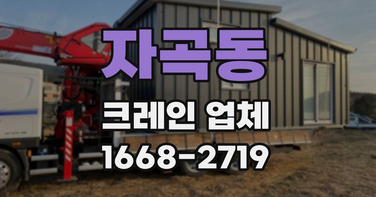 자곡동 크레인 업체