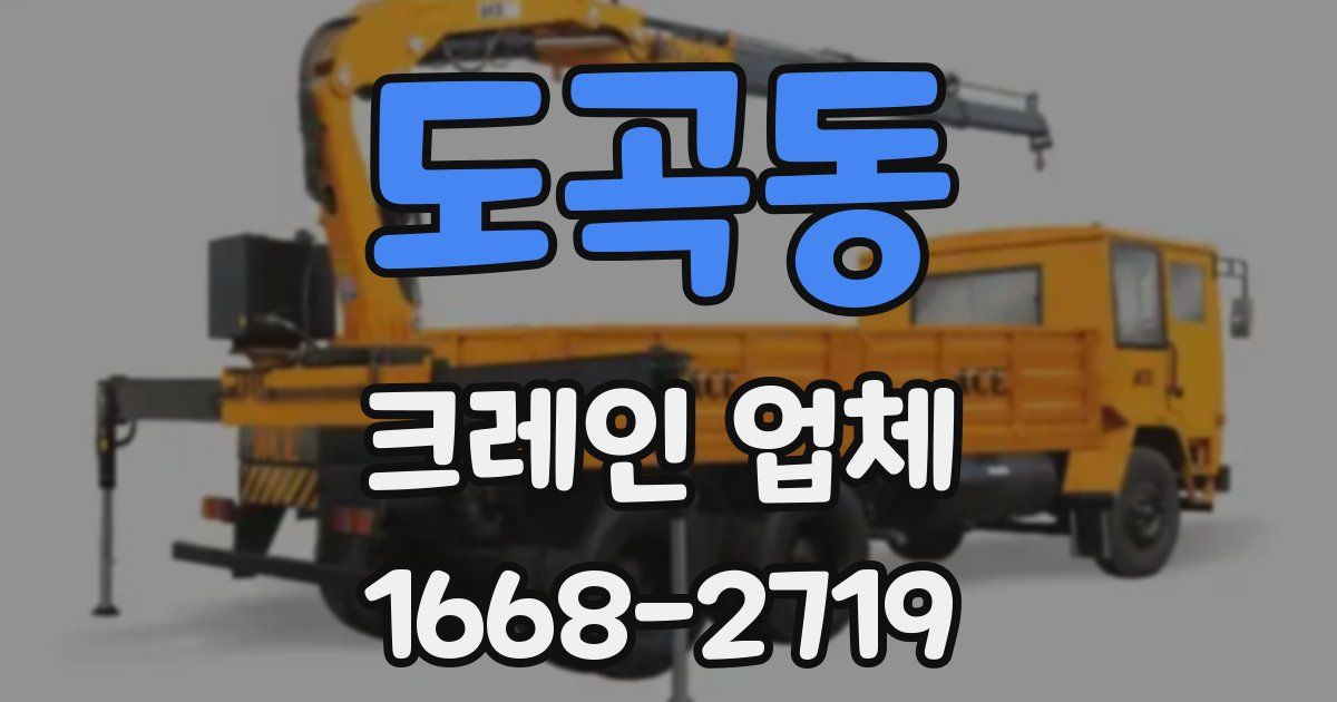 도곡동 크레인 업체