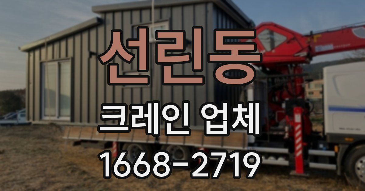 선린동 크레인 업체