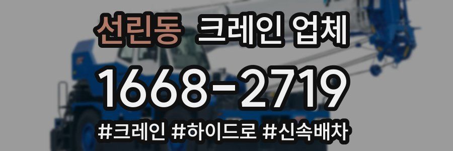 선린동 크레인 업체