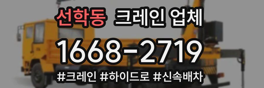선학동 크레인 업체