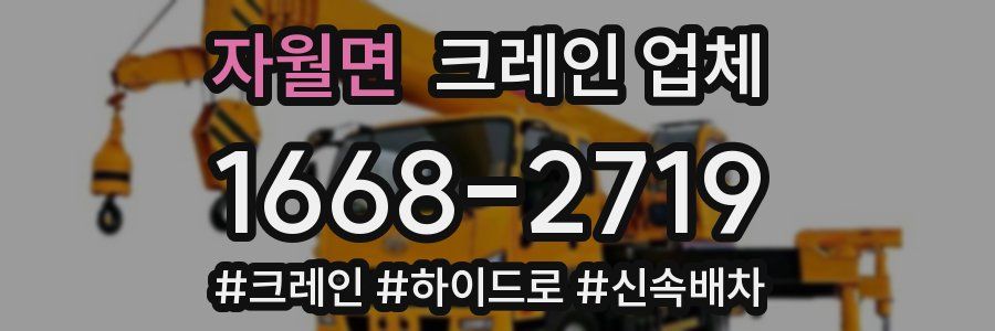 자월면 크레인 업체
