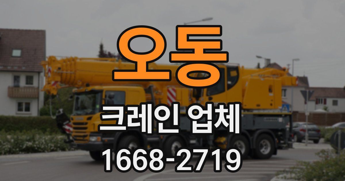오동 크레인 업체