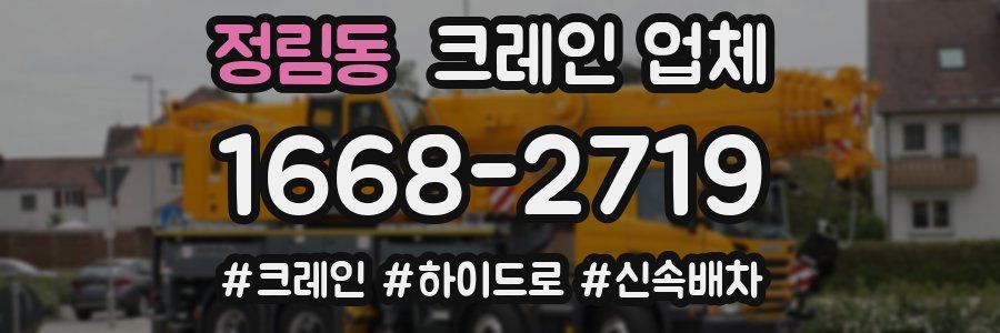 정림동 크레인 업체