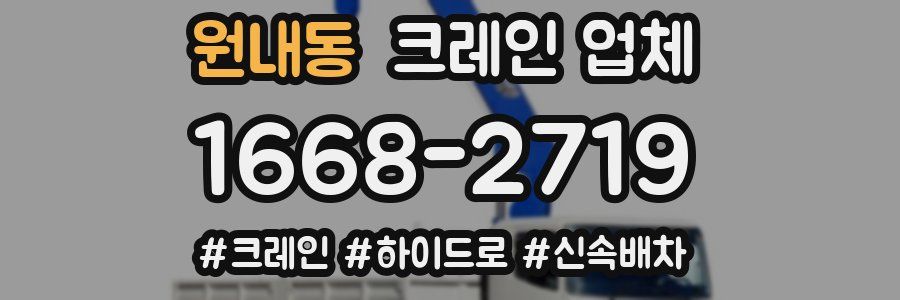 원내동 크레인 업체