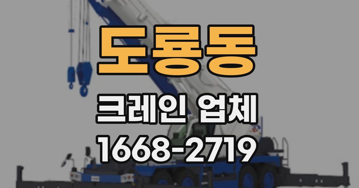 도룡동 크레인 업체