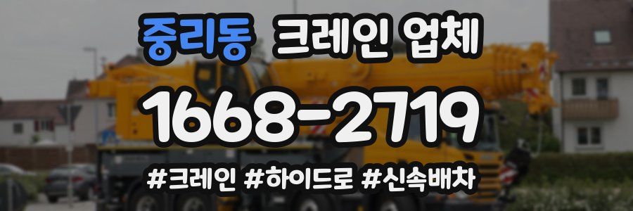 중리동 크레인 업체