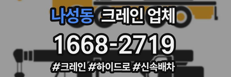 나성동 크레인 업체