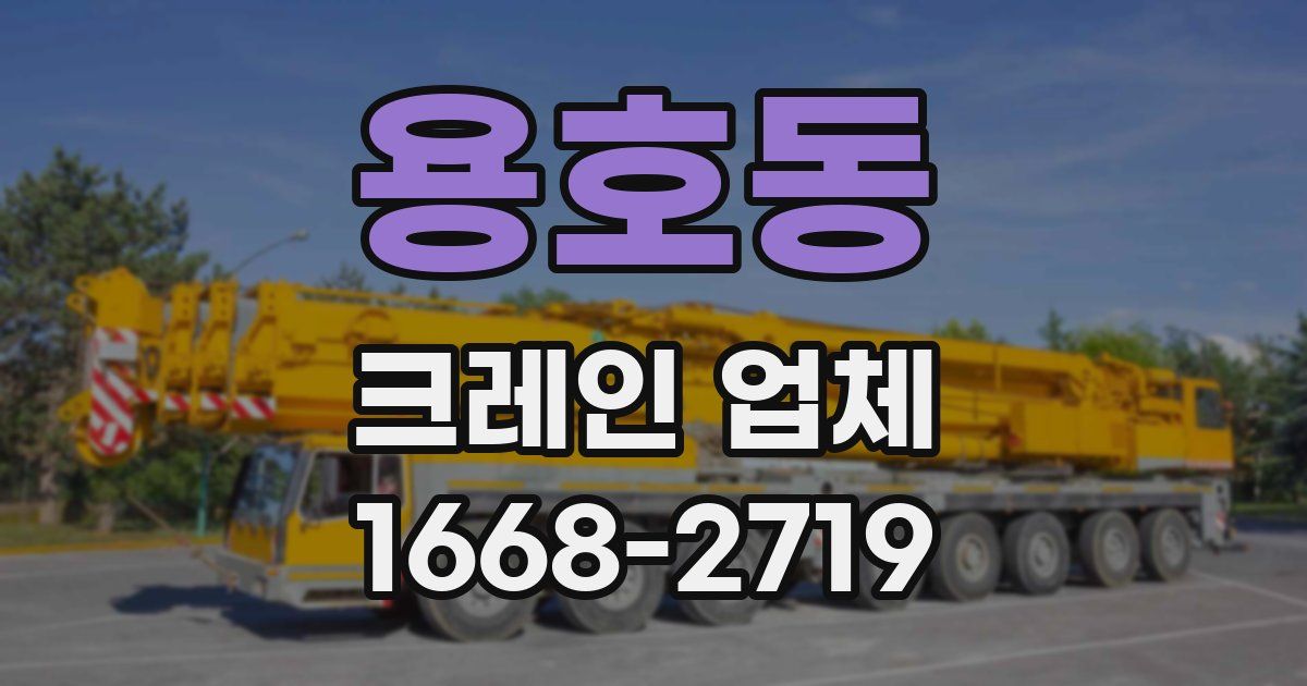 용호동 크레인 업체