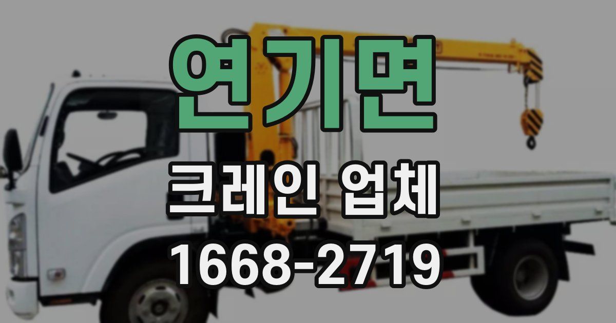 연기면 크레인 업체