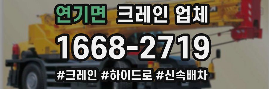 연기면 크레인 업체