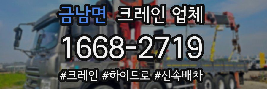 금남면 크레인 업체