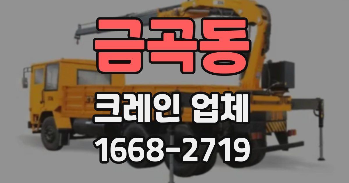 금곡동 크레인 업체