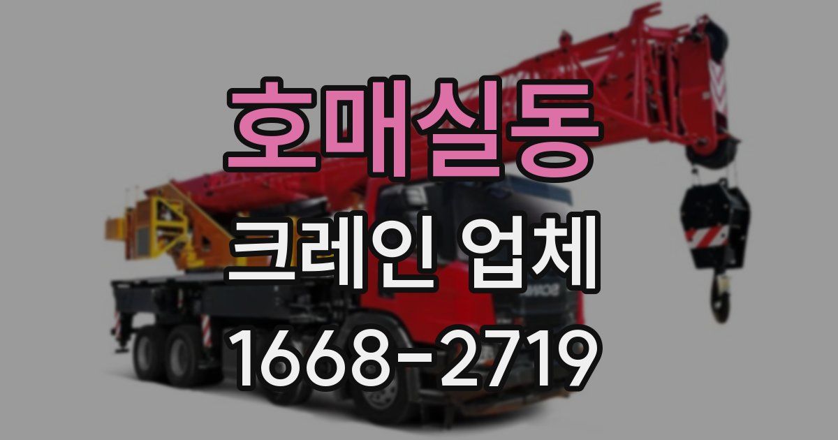 호매실동 크레인 업체