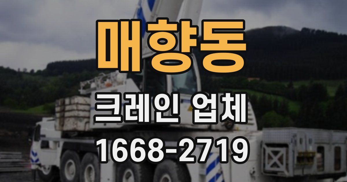 매향동 크레인 업체