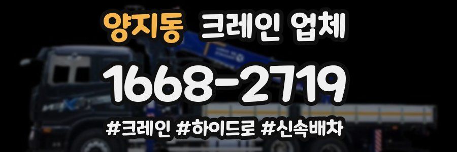 양지동 크레인 업체